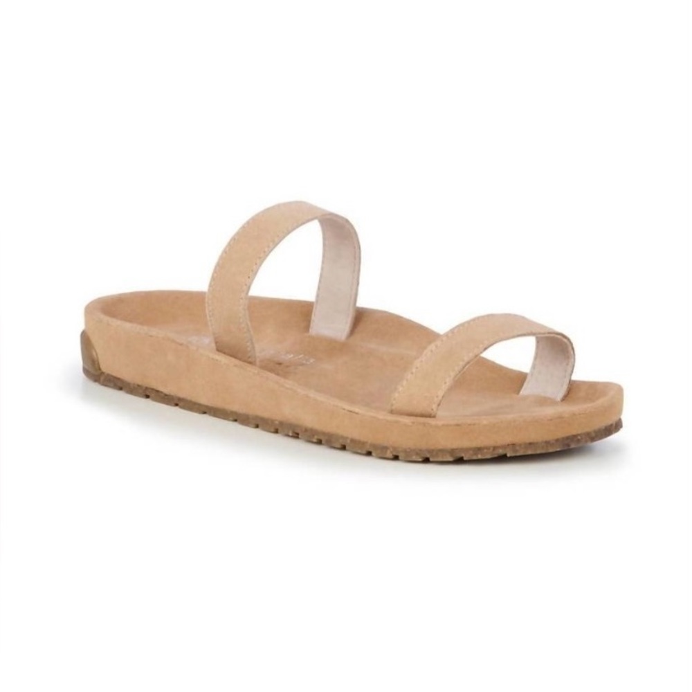 EMU Australia Lorikeet Suede Slide Sandals in Almond - Women's